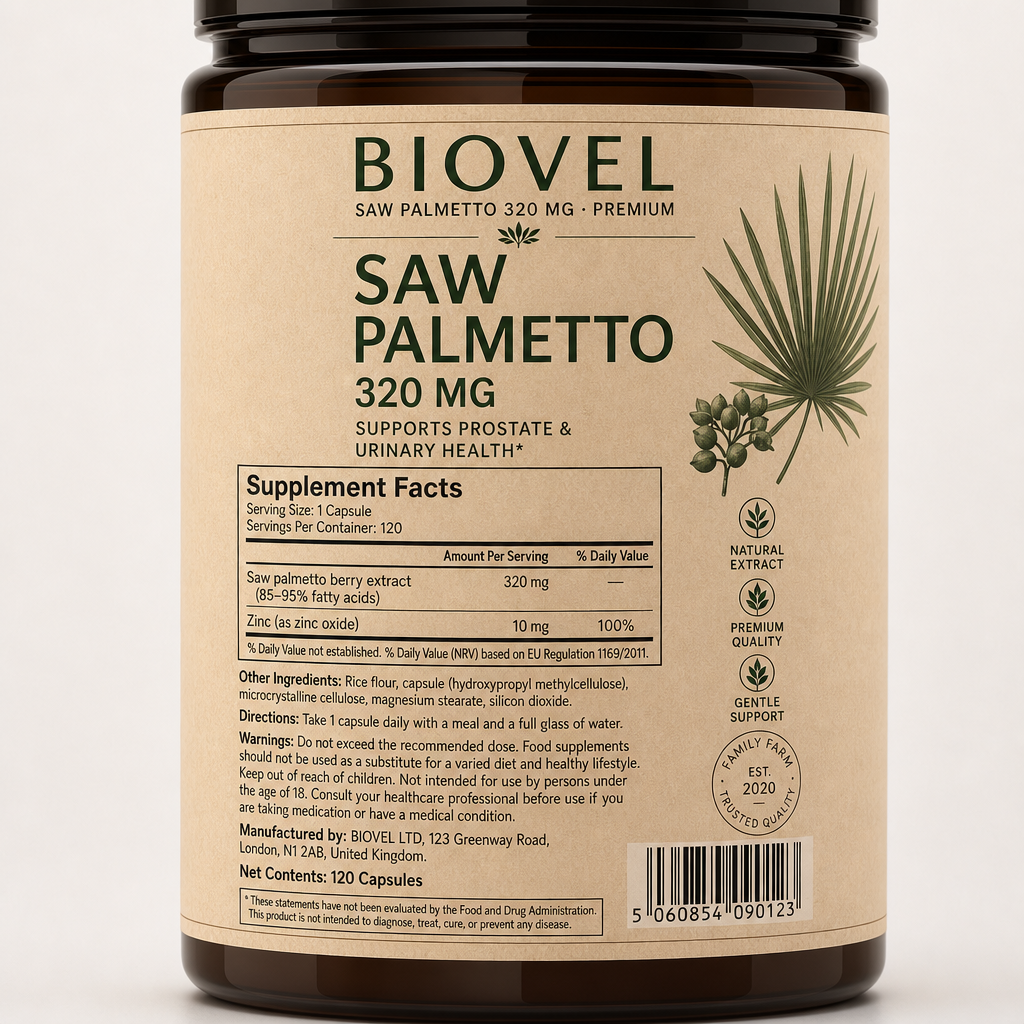 Saw Palmetto 320 mg - Label detail view