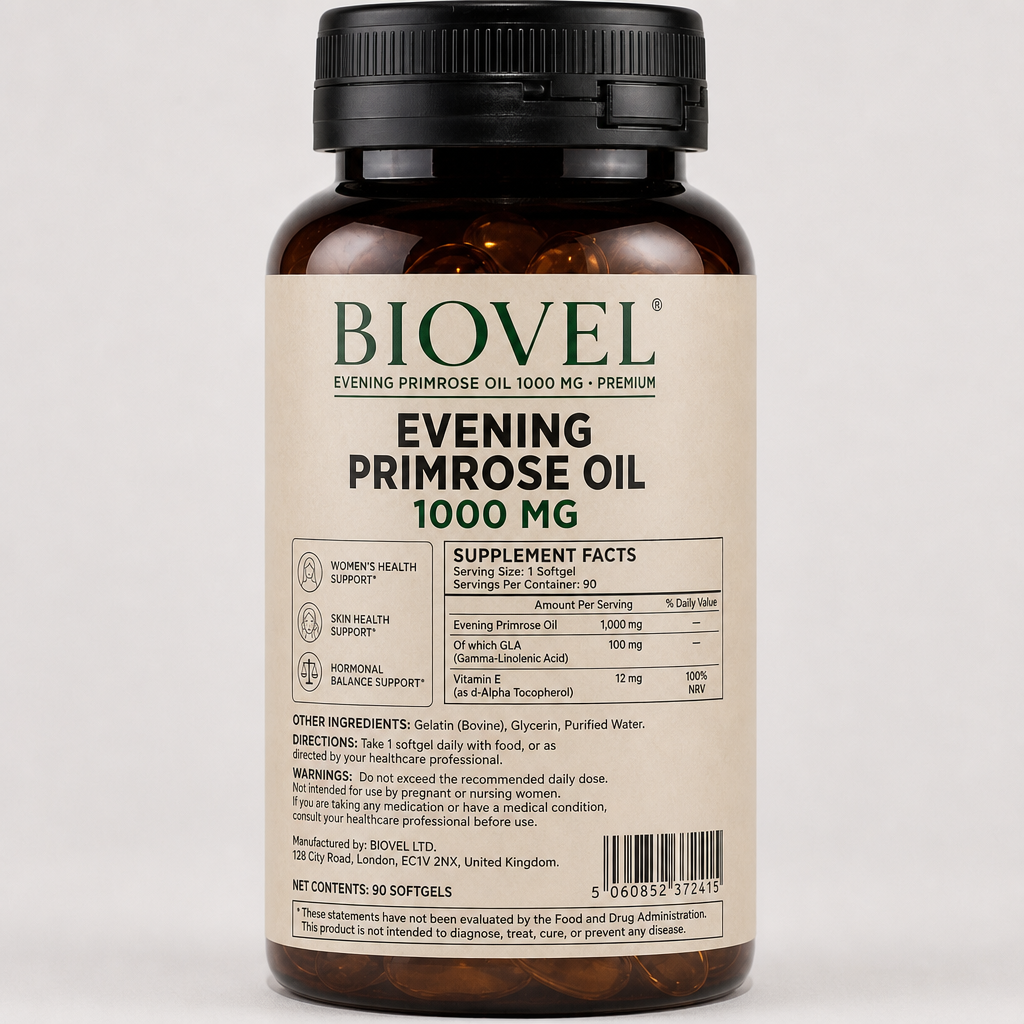 Evening Primrose Oil 1000 mg - Label detail view